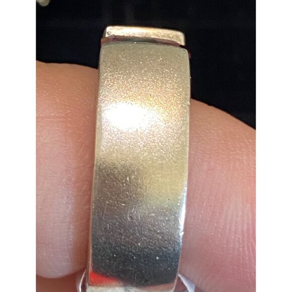 Ring Size 6.5 Red Glass Sterling Silver 925 Women Stone - Picture 5 of 7